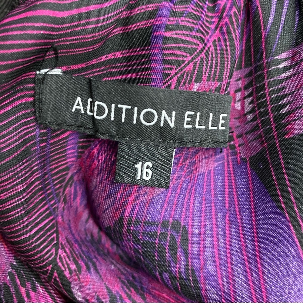Addition Elle Black Purple Pink Exotic Print Layered Midi Skirt 16 Festival Boho - Picture 3 of 12